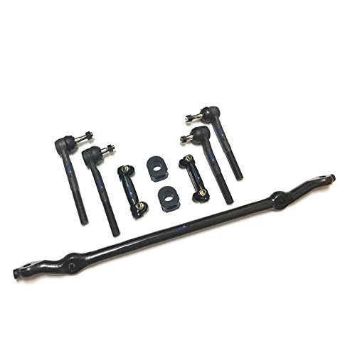 9 Pc Suspension Kit Tie Rods, Center Link, Bushings Compatible with 1988-2000 Chevrolet K1500 GMC Yukon - PartsW