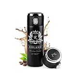 Maverton Trinkflasche mit Gravur 400 ml - Thermobecher auslaufsicher 100% dicht - LED-Touch-Anzeige - Thermoskanne aus Edelstahl - für Männer zum Geburtstag - Weihnachtsgeschenke - schwarz - Buchstabe