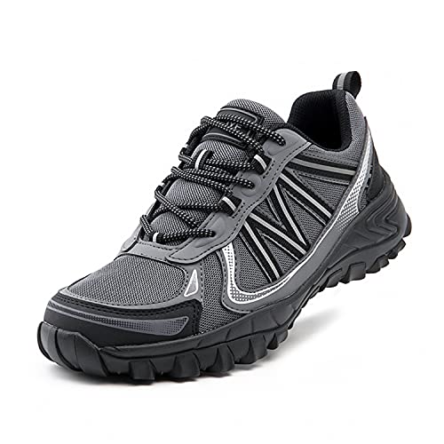 Hiking Shoes for Men | Tough Graphene Grip | Non Slip Outdoor Walking Minimalist Shoes Grey