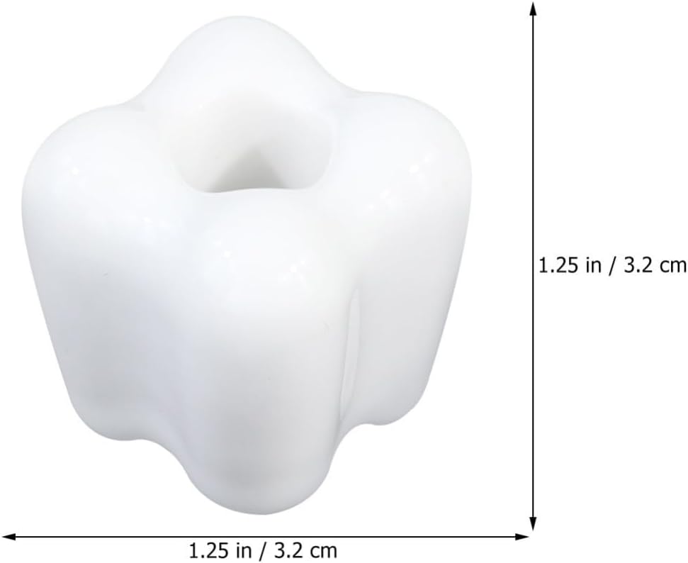 2pcs Novelty Shaped Ceramic Toothbrush Holder for Bathroom Countertop image 2