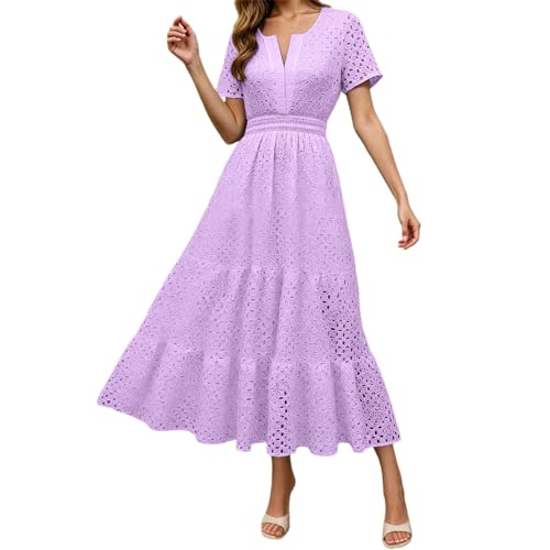 Robe d'été légère à manches courtes en tricot fluide respirant
