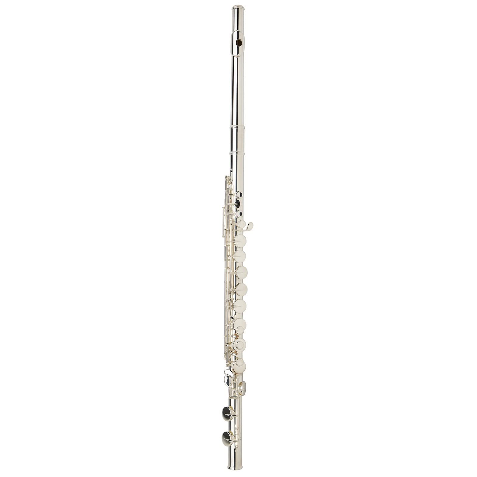 Flet instrument Flet Studencki Z Prostym/zakrzywionym Łbem Nowy Posrebrzany Zespół Szkolny Flet C Tone 16 Klawiszy Zamknięty Otwór Z Etui (Color : Straight)