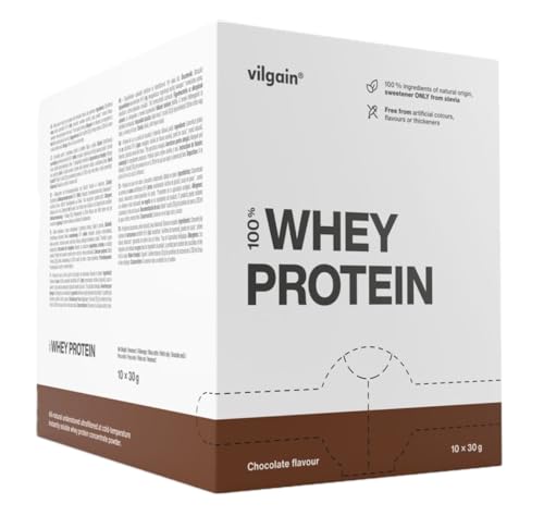 Amazon.co.uk Vilgain Whey Protein Chocolate 10x30g | 23g Protein per Serving | Ultrafiltered CFM Whey Concentrate | High BCAA & Protein Content | Sweetened with Stevia #ad #ad
