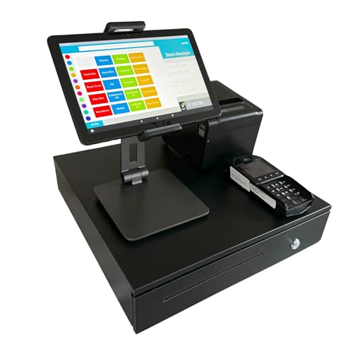 Image of System for 10-inch Amazon Fire Tablet Complete Cash Register with Receipt Printer, Cash Drawer, and Stand for Small Business, Retail, Restaurant, Salon