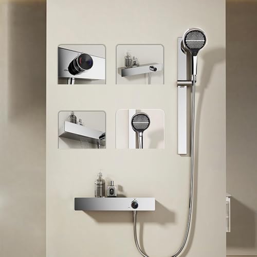 Baignoire en cascade avec rail de douche et bouchon gris étanche LWX