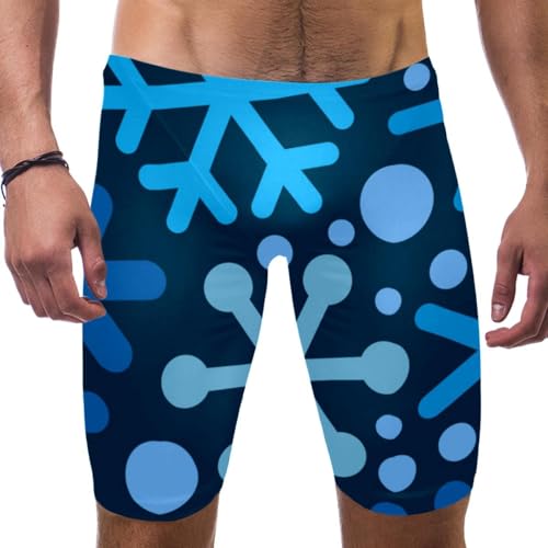 Bañador largo de carreras azul para hombre que buscan comodidad en natación de entrenamiento