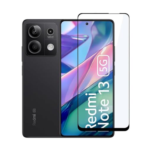 Image of Tempered Glass Full Screen Protector For Redmi Note 13 5G Smartphone With Easy Installation Kit