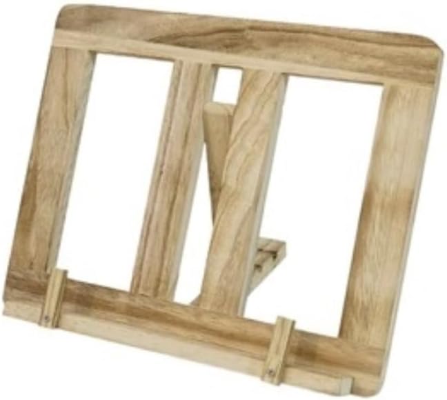 Recipe Holder Gifts Wooden Cookbook Stand Recipe Book Holder Adjustable and Foldable Reading Kitchen Office Cooking Helper(C)