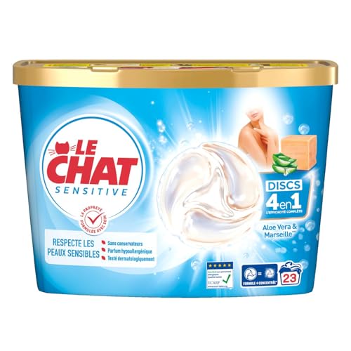 Discs 4en1 LE CHAT Sensitive au savon de marseille pour le linge des peaux fragiles - 2