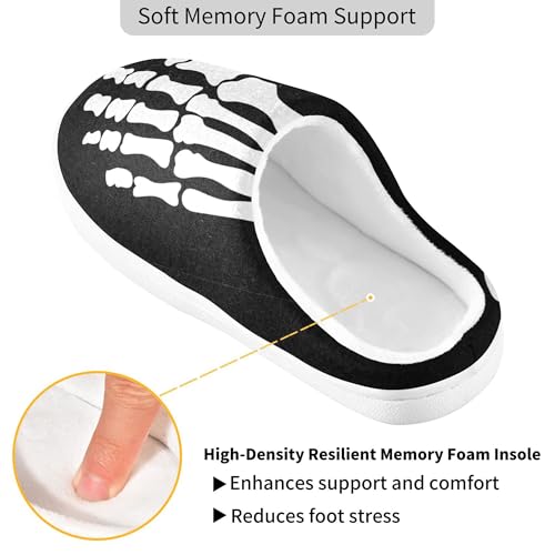 Skull Skeleton Feet Slippers for Women Men, Memory Foam Slippers Shoes for Home Indoor Outdoor Bedroom4