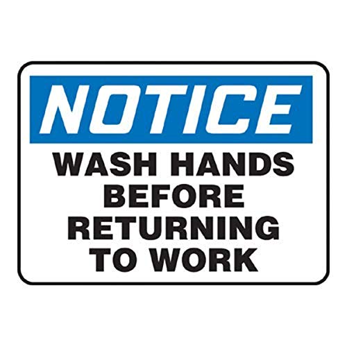 Panneau Wash Hands de sécurité obligatoire Accuform MRST812XL en aluminium Aluma-Lite