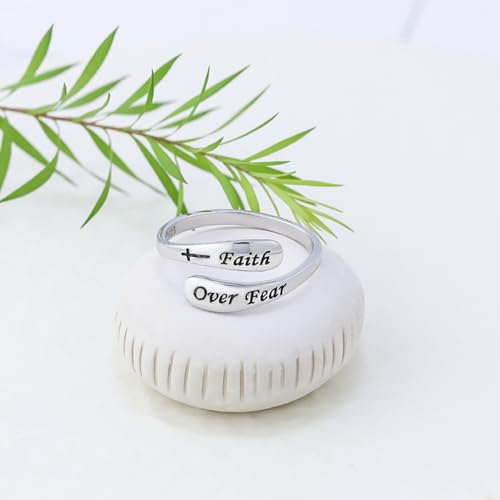 925 Sterling Silver Inspirational Adjustable Rings - Personality Encouragement Jewelry Gift For Women2