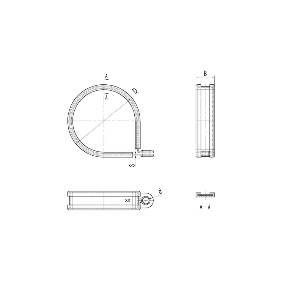 Organiza Tus Cables Y Tuberías: Pack De 5 P Clips De Acero Chapado En Zinc (todos Los Tamaños) - SplitCharge