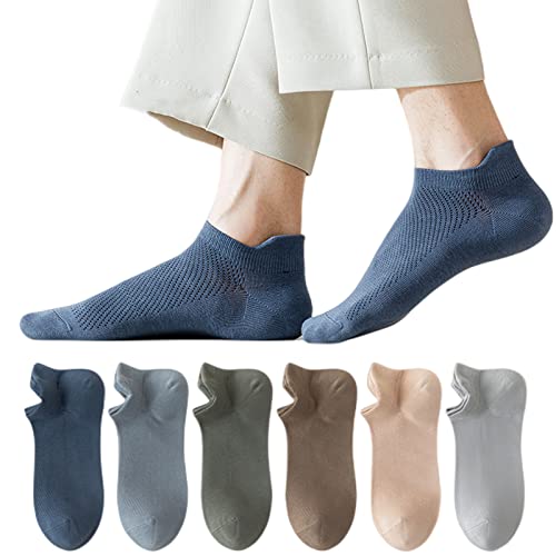 svlftecon 6 Pack Extra Large Unisex Cotton Ankle Socks Thin Soft Athletic Low Cut Socks With Tab for Men Women (MIX02(6 Pairs),Large,Large,Regular,Regular)