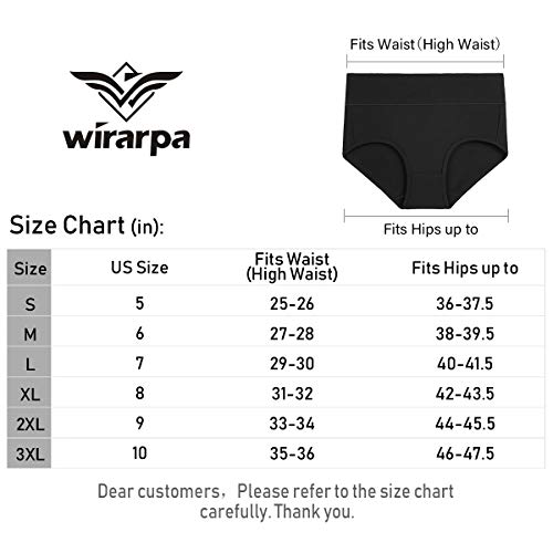Image of wirarpa Women's Modal Underwear Soft High Waist Briefs Ladies Panties 4 Pack (Regular & Plus Size)