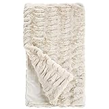 Donna Salyers' Fabulous-Furs Couture Collection Ivory Mink Faux Fur Throws (60x86 in) (Ivory Mink)