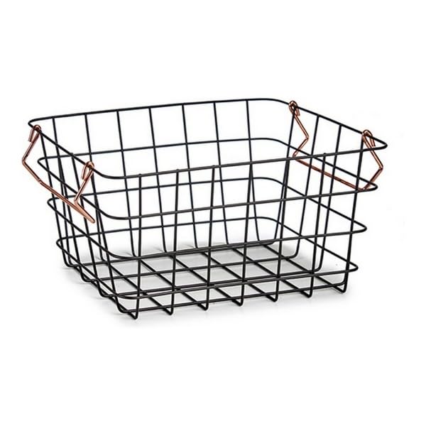 Panier à barres en acier BigBuy Home bac rangement métallique 31,5cm
