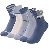 Simpeak 5 Pares Calcetines Niños de Algodón - Sin Costuras, Animales Calcetines Infantiles Invierno Divertidos para Niños de 3-5 Años