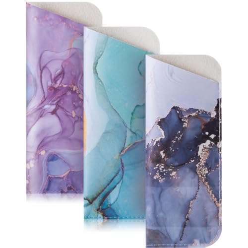 Image of TRIUMPH VISION 3 Pack Reading Glasses Pouch - Soft Eyeglasses Bag Portable Cloth Eyewear Case