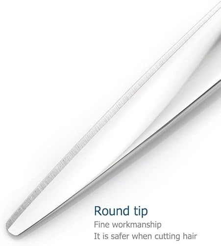 Miniatura 5 de Tijeras profesionales para el cabello de 6 pulgadas con agujero ciego plateado afilado tijeras de corte de pelo tijeras de peluquero tijeras de