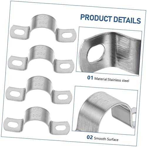 NULYLU 20stücke Schlauchklemme Edelstahl Metallschlauchschelle Stützbügel Klemmhalterung Rohrbandclips Schlauchschelle Aufhänger Und Halterungen Stützhalterung Retriever-hundezwingerteile