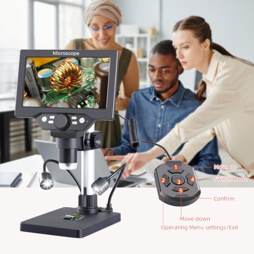 Image of Koolertron 7 Inch LCD Digital Microscope 12MP 1080P with 32G TF Card