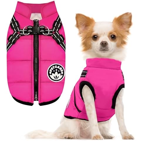 Petcare Winter Dog Coat with Harness Cover