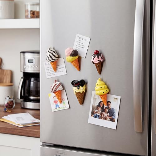 Set de 6 Imanes de Nevera con Diseño de Helado Retro miniatura 3