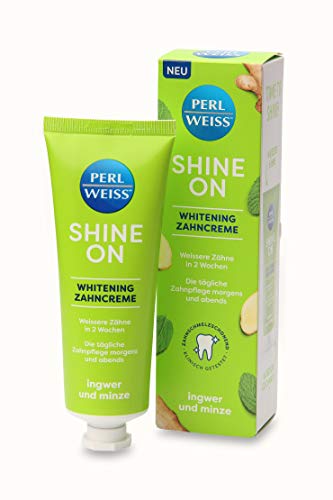 PERLWEISS ® Shine On Ingwer und Minze 75ml Perfect White Formel für saubere, weissere und glänzende Zähne