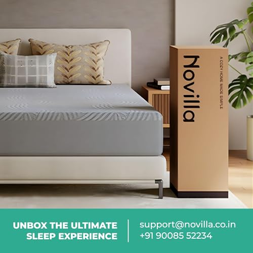 Image of Novilla #1USA Ortho Mattress - Gel Memory Foam for Cooling Comfort, Targeted Pressure Relief for Back Pain, Breathable Washable Cover, 10 Year Warranty (Queen 6 inch (78 x 60 x 6), 7-Zone Ortho)