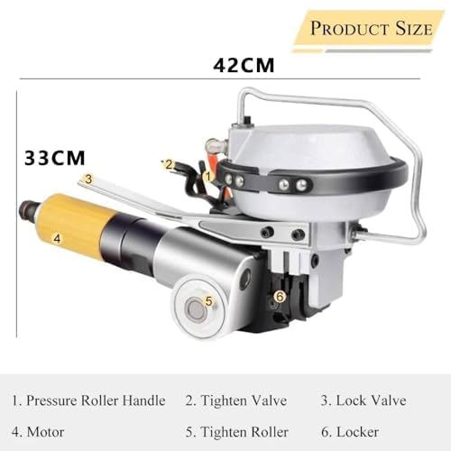 Pneumatische Umreifungsmaschine, Handgehaltenes Halbautomatisches Umreifungswerkzeug Für Effiziente Industrieverpackungen, 16 Mm