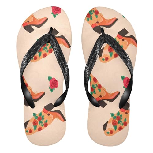 Nander Cowboy Boots Sandal Flip Flops of Men's & Women's,Beach Slippers Flip Flops Shower Shoes