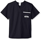 NFL Seattle Seahawks Scrub Dudz Solid Scrub Top, Medium