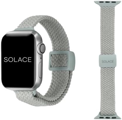 Solace Bands Slim Imperium Adapt Adjustable Nylon Braided Watch Band - Compatible w/All Apple Watches - Solace Apple Watch Bands for Women & Men - Smart Watches Band Series 11 10 9 8 7-1 SE - (Agave)