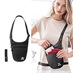 Crossbody Money Belt for Travel Women & Men Hidden, Travel Wallet Pouch - Slim Passport Holde, RFID Blocking Neck Wallet Under Clothes to Protect Cash, Credit Cards and Documents (BLACK) - Image 2