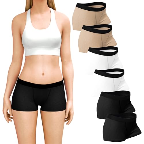 Image of Sexy Basics Women's Boy Short Trunks | Cotton-Stretch Boxers | Multi Packs