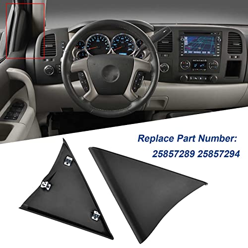 Door Upper Trim Panel Compatible With Chevy Silverado Cmc Sierra 2007-2014 Replaces# 25857289 25857294 Front Left And Right Side #TOP2