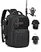 BlesMaller Mochila de pesca 2 en 1 con soporte para caña de pescar, 25 l, táctica, bolsa de hombro militar, para pesca, senderismo