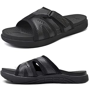 COFACE Mens Sport Recovery Sandals Plantar Fasciitis Soft Cushion Lightweight Orthotic Slides for Men