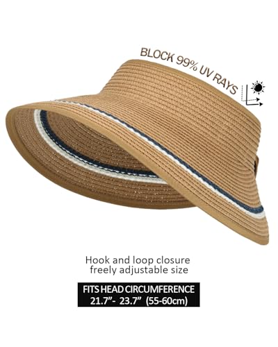 Sombrero sombrilla para mujer con visera amplia miniatura 4