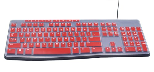 Protector de Teclado de Silicona Compatible Logitech MK295 Rojo miniatura 1