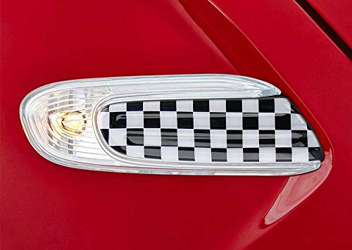 image for iJDMTOY Black Checkerboard Style Side Marker Lamp Scuttle Insert Trims