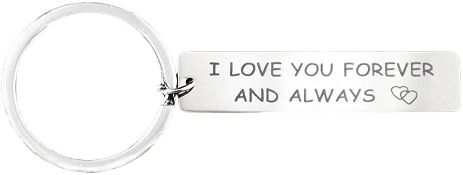 Boyfriend Gift I Love You Forever and Always Keychain His and Hers Keychain Anniversary Wedding Gift-image-45