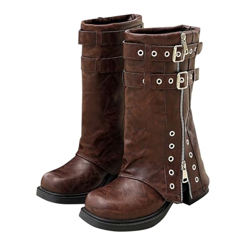Bottes pour femme mi-hautes avec boucle fermeture éclair bottines noires 38