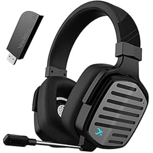 G02 Wireless Gaming Headset with Mic for PS5 PS4 PC Gaming – Detachable Magnetic Ear Cups