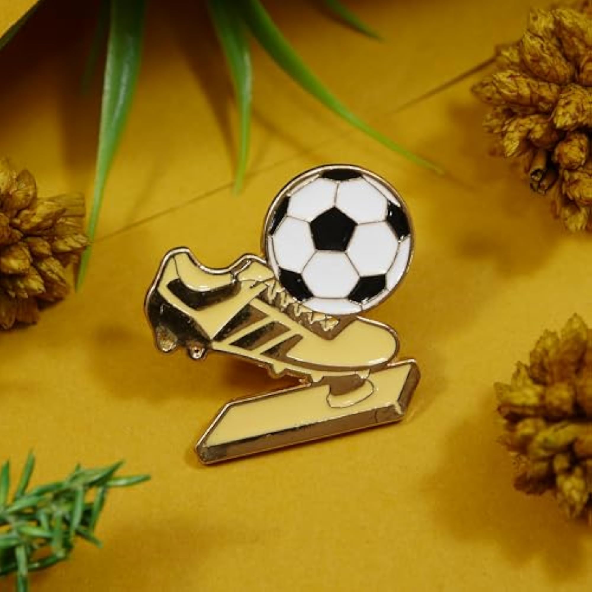 Enamel Football Blazer Suit Coat Brooch, Unisex