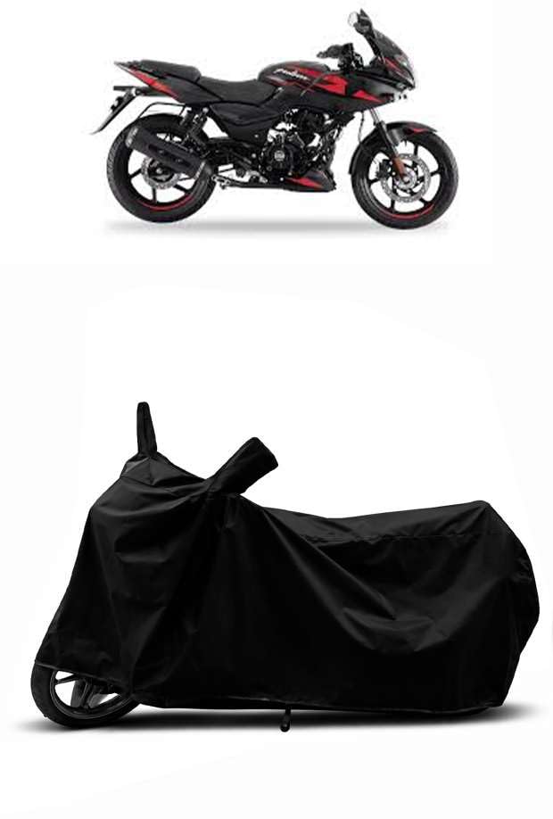 Image of Heavy Duty Waterproof Scooty & Bike Cover for Bajaj Pulsar 220f - UV Resistant, Dustproof & Rain Protection, All-Weather Outdoor Cover for Bikes & Scooty with Buckle Straps