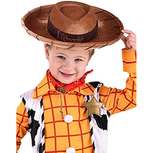 Disney Pixar Toy Story Toddler Woody Cowboy Hat with Leather Stitching for Cowboy Dress-Up - Officially Licensed ST