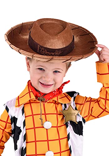 Disney Pixar Toy Story Toddler Woody Cowboy Hat with Leather Stitching for Cowboy Dress-Up - Officially Licensed ST