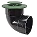 NDS 422G Pop-Up Drainage Emitter with Elbow fits 4-Inch Sewer and Drain Pipe, Works with Drainage Systems Including Catch Basins, Green